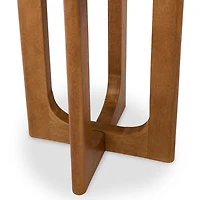 Round Porto Natural Wood Side Table