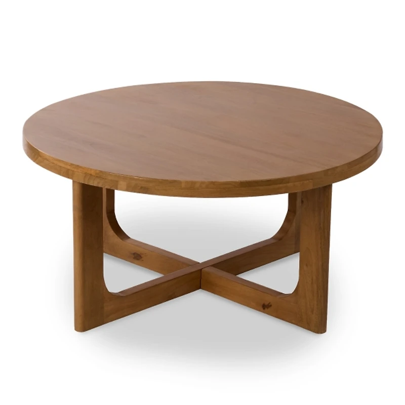 Round Porto Natural Wood Coffee Table