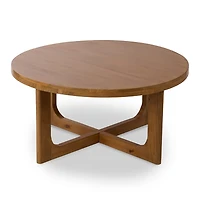 Round Porto Natural Wood Coffee Table