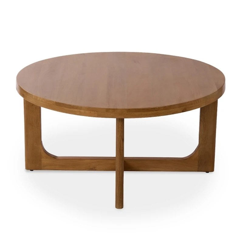 Round Porto Natural Wood Coffee Table