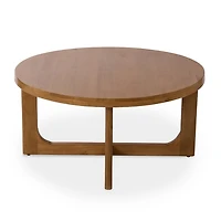 Round Porto Natural Wood Coffee Table