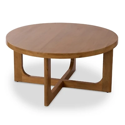 Round Porto Natural Wood Coffee Table