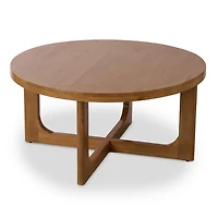 Round Porto Natural Wood Coffee Table