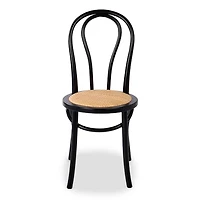 Wood and Rattan Bistro Chair