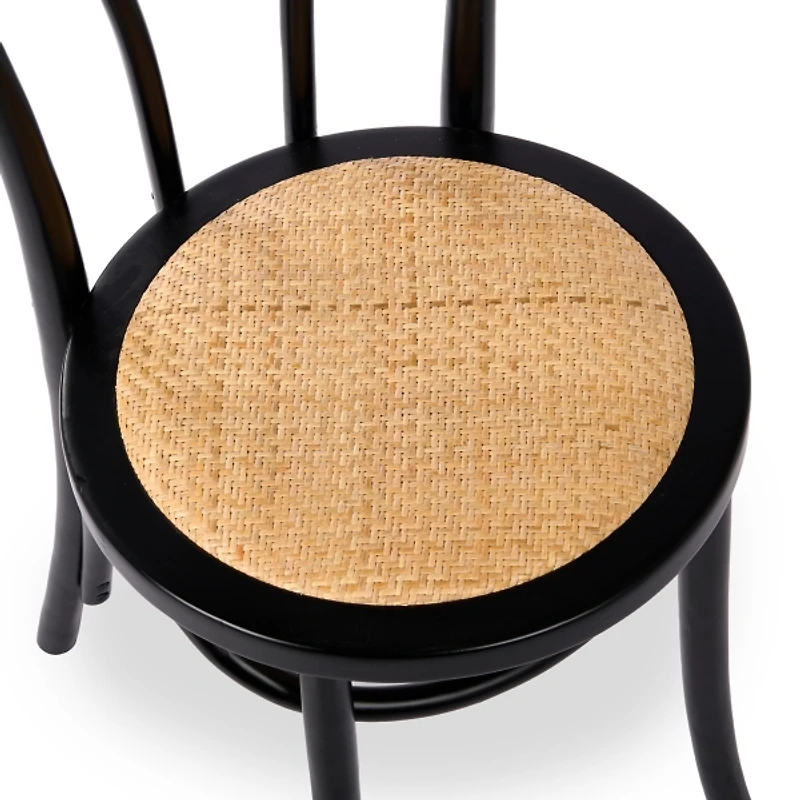 Wood and Rattan Bistro Chair