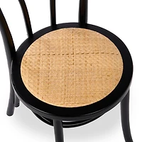 Wood and Rattan Bistro Chair