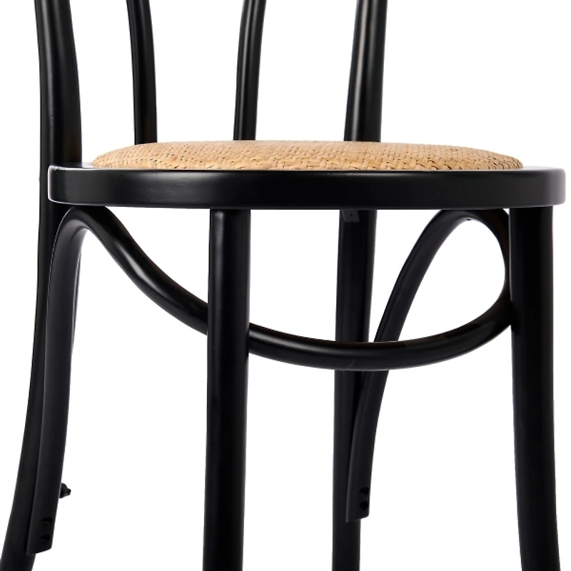 Wood and Rattan Bistro Chair