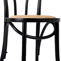 Wood and Rattan Bistro Chair