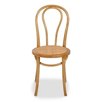 Natural Wood and Rattan Bistro Chair