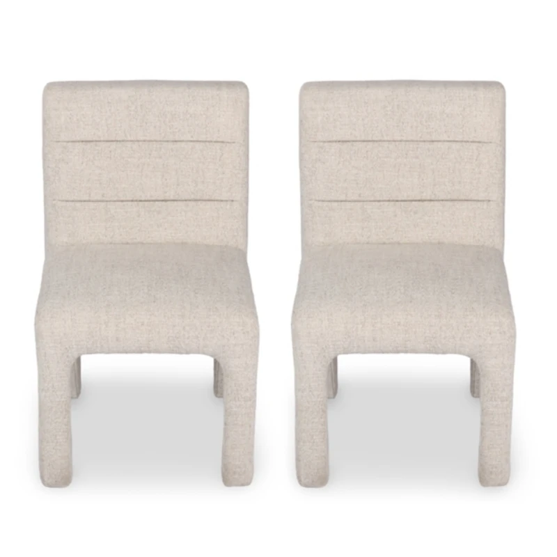 Ivory Silas Upholstered Dining Chairs, Set of 2