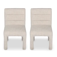 Ivory Silas Upholstered Dining Chairs, Set of 2