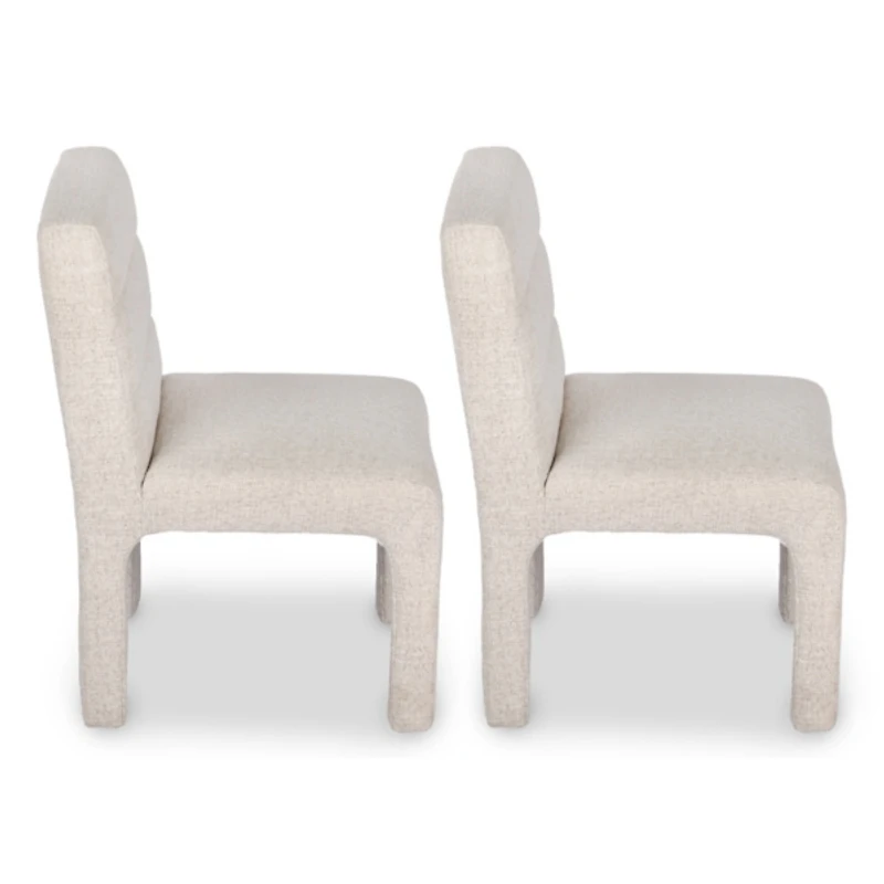 Ivory Silas Upholstered Dining Chairs, Set of 2