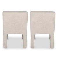Ivory Silas Upholstered Dining Chairs, Set of 2