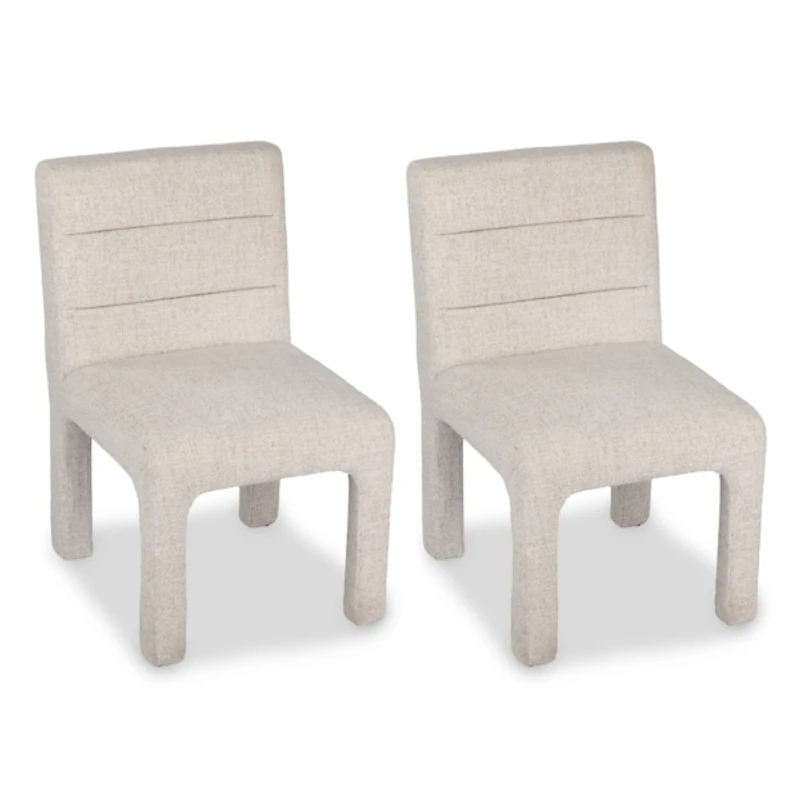 Ivory Silas Upholstered Dining Chairs, Set of 2