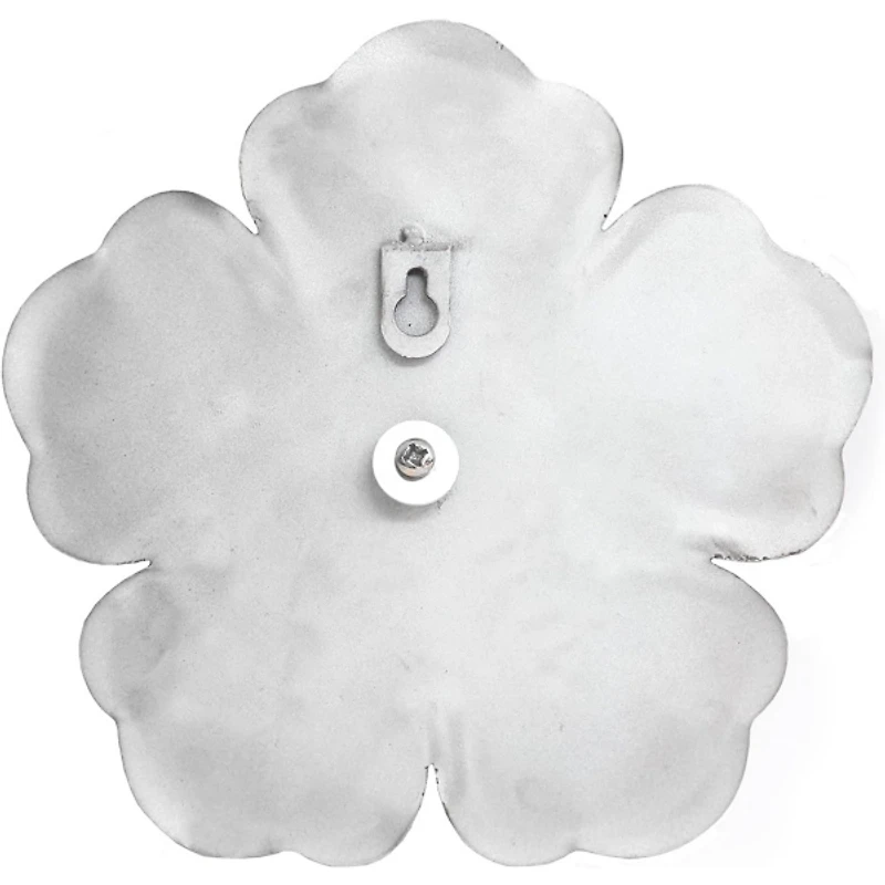 Silver Metal Floral Wall Plaques, Set of 3