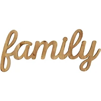 Family Script Wooden Wall Plaque