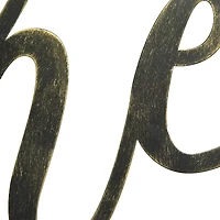 Gather Script Metal Wall Plaque