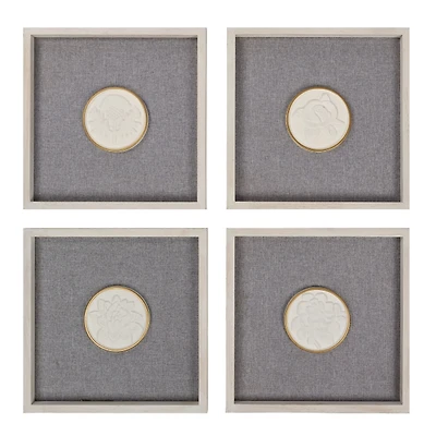 Floral Coin Panel Wall Plaques