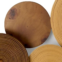 Natural Wood Medallions Wall Plaque