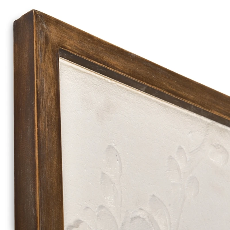 White Dimensional Flowers Wall Plaques