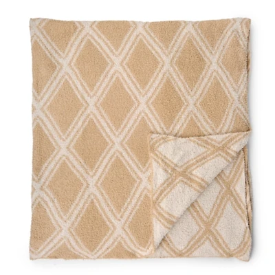 Tan Diamond Cloud Throw