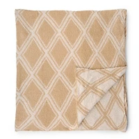 Tan Diamond Cloud Throw