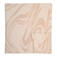 Beige Swirl Cloud Throw