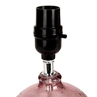 Rose Glass Floral Shade Table Lamp