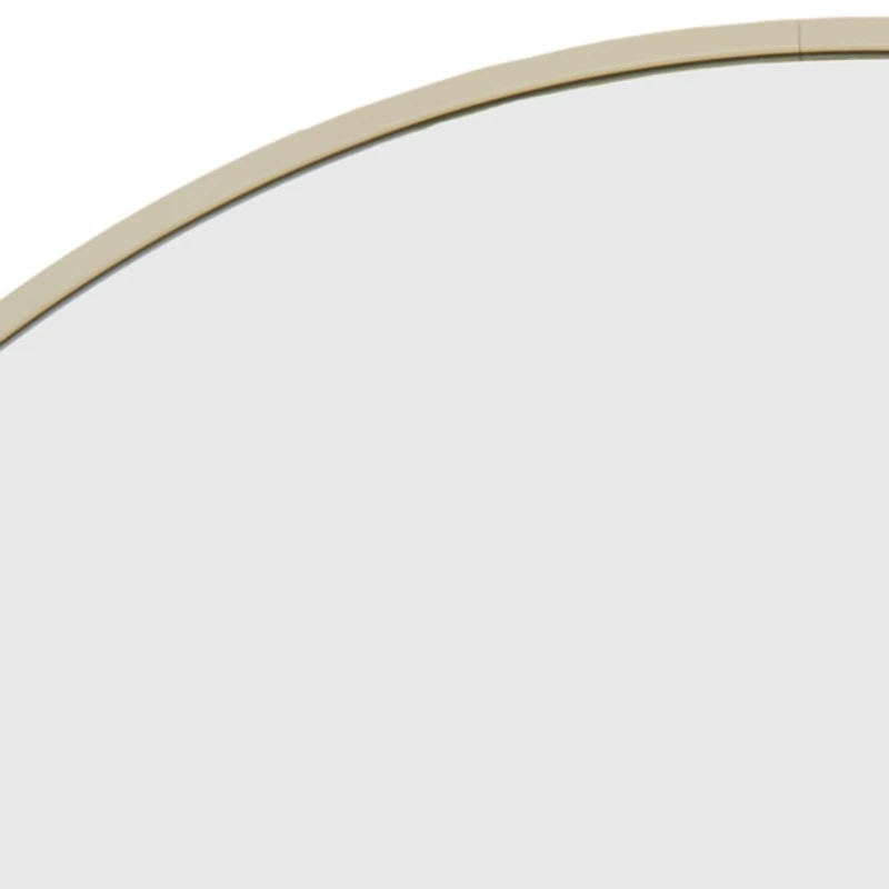 Round Al Cream Metal Wall Mirror