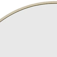 Round Al Cream Metal Wall Mirror