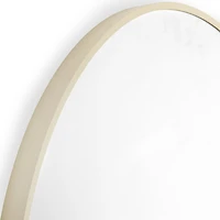Round Al Cream Metal Wall Mirror
