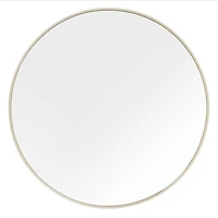 Round Al Cream Metal Wall Mirror
