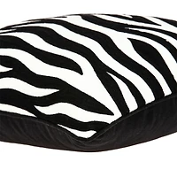 Black and White Zebra Woven Pillow