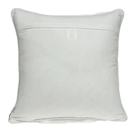Capella Beige and White Woven Pillow