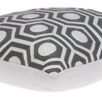 Ursae Gray and White Woven Pillow