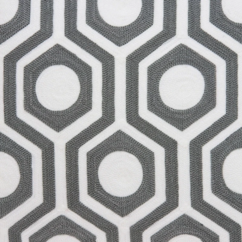 Ursae Gray and White Woven Pillow