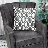 Ursae Gray and White Woven Pillow