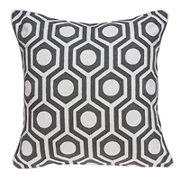 Ursae Gray and White Woven Pillow