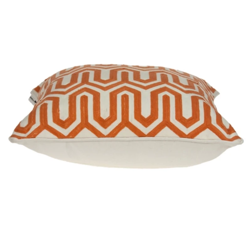 Machu Orange Woven Pillow
