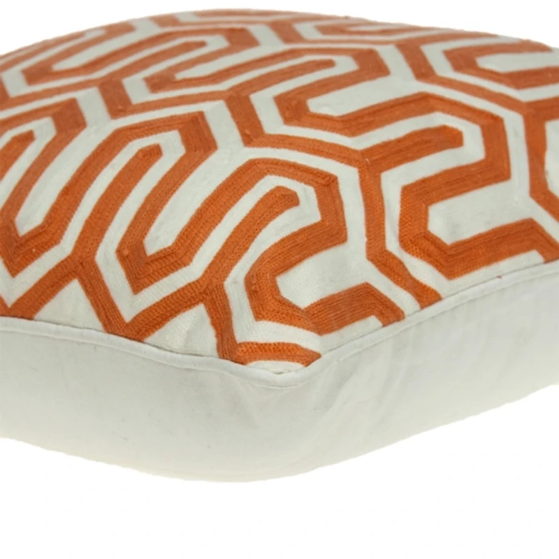 Machu Orange Woven Pillow