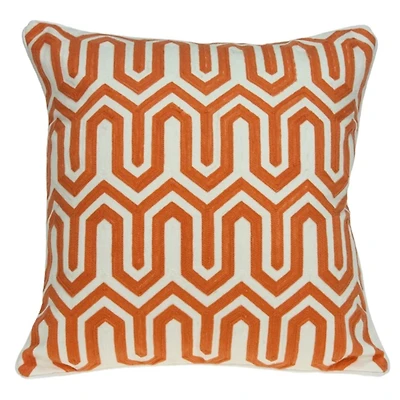 Machu Orange Woven Pillow