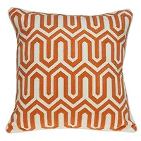 Machu Orange Woven Pillow