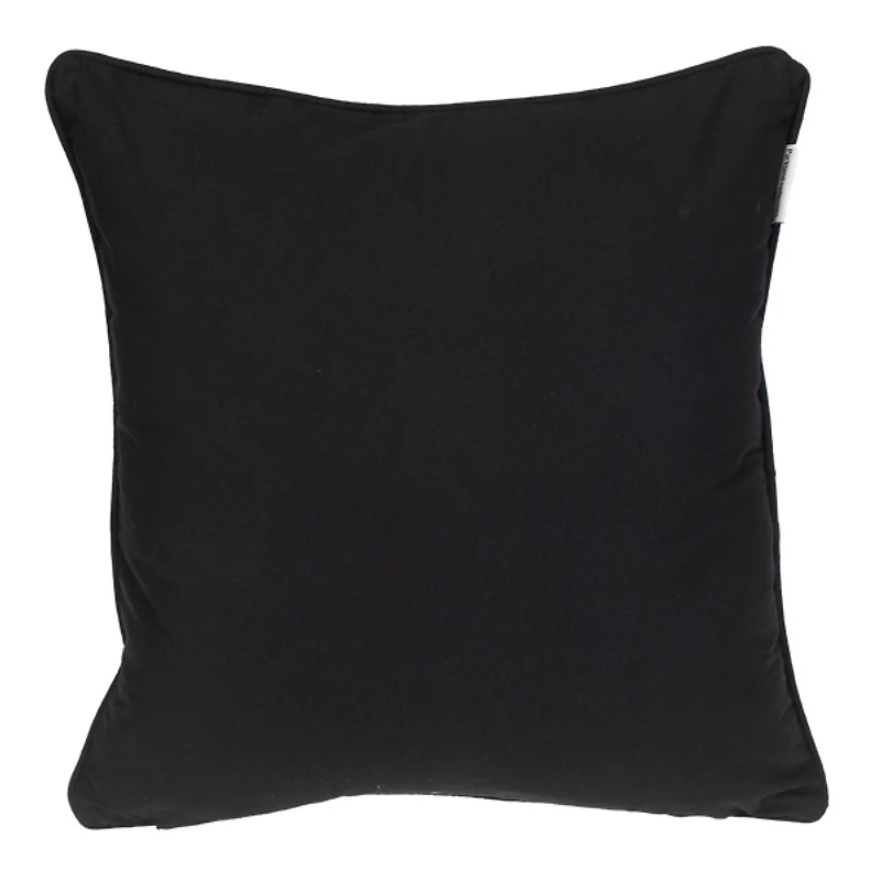 Black Geometric Circle Transitional Pillow