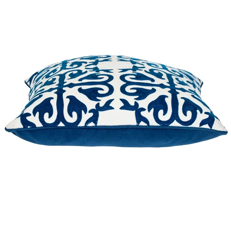 Embroidered Motif Transitional Pillow