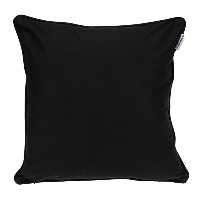 Black Embroidered Motif Transitional Pillow