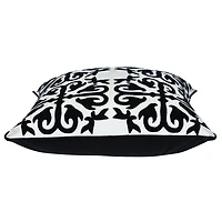 Black Embroidered Motif Transitional Pillow