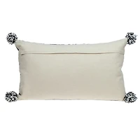 Raven Transitional Black Lumbar Pillow