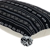 Raven Transitional Black Lumbar Pillow