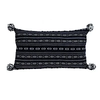 Raven Transitional Black Lumbar Pillow