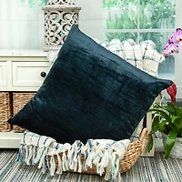Kyan Blue Velvet Pillow, 18 in.